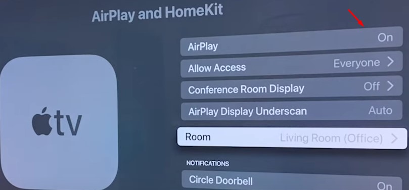 AirPlay and HomeKit Settings