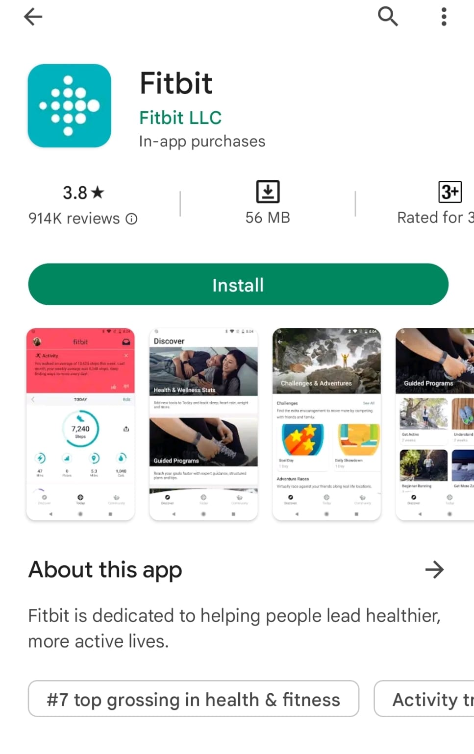 Install fitbit app
