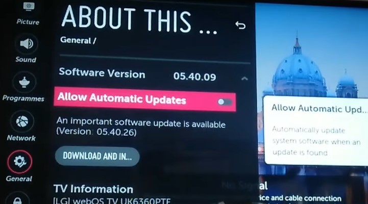 Update LG TV Software