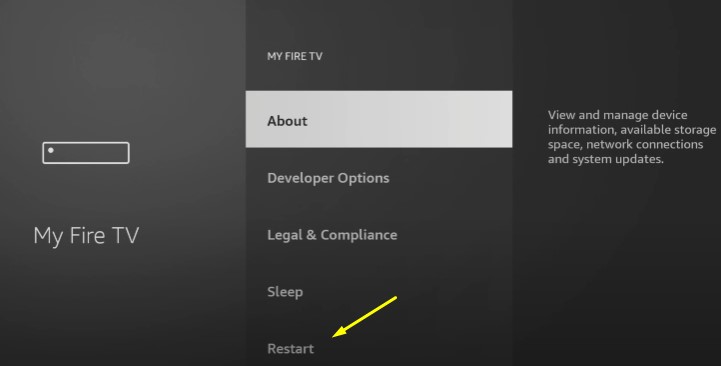 restart firestick