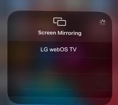 Screen mirroring on iphone
