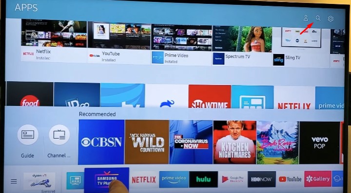 apps on samsung tv