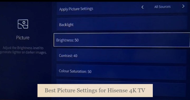 picture settings for hisense 4k tv