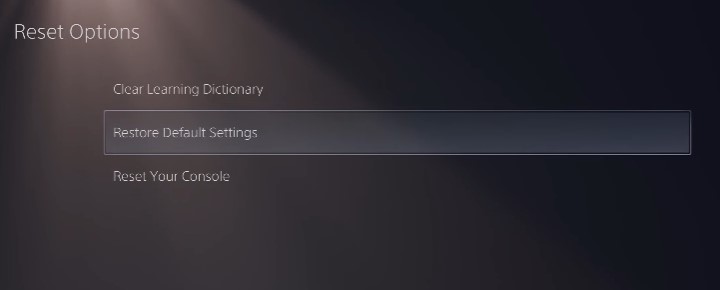 Restore your PS5’s Default Settings