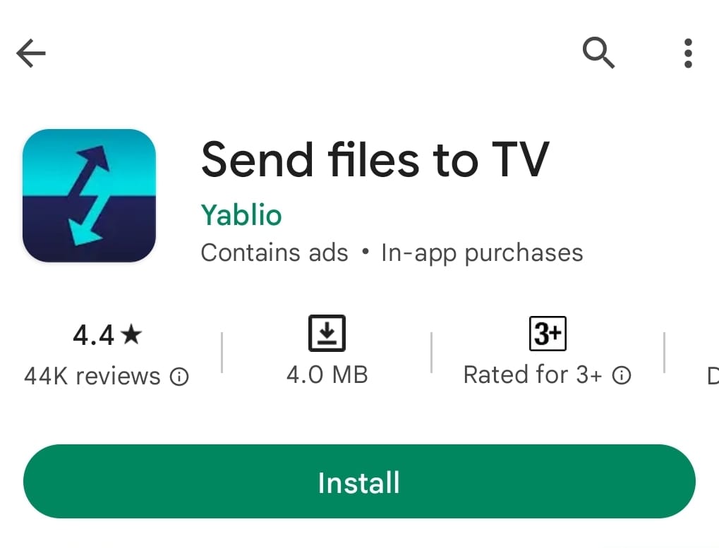 install Send Files to TV app