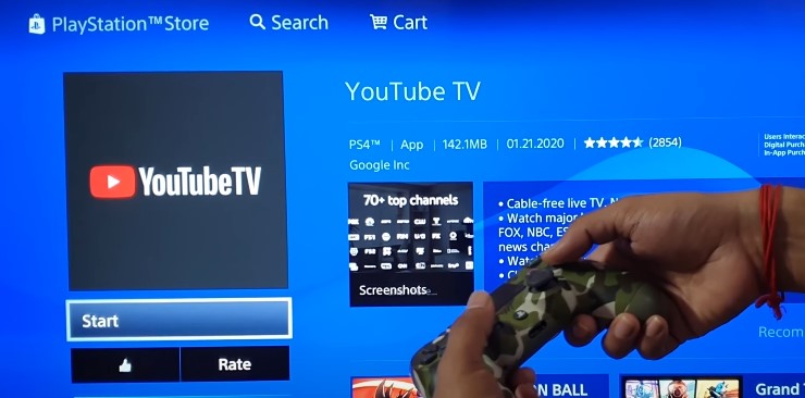 youtube tv on ps4