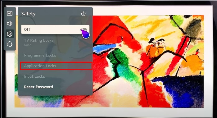 Application Locks on lg tv