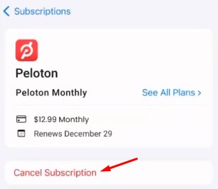 cancel Peloton Membership