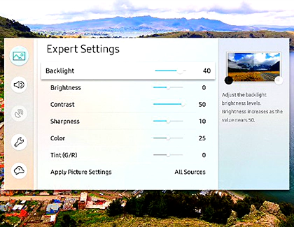 Expert Picture Settings 