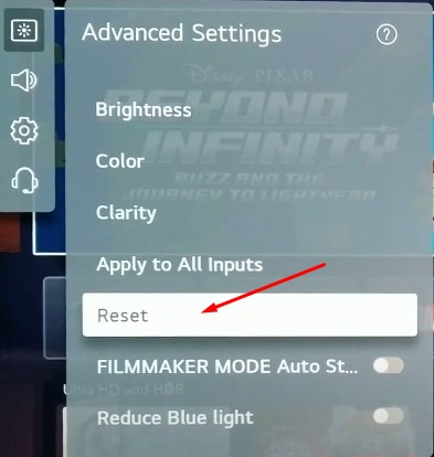 Reset Picture Settings on LG 4K TV