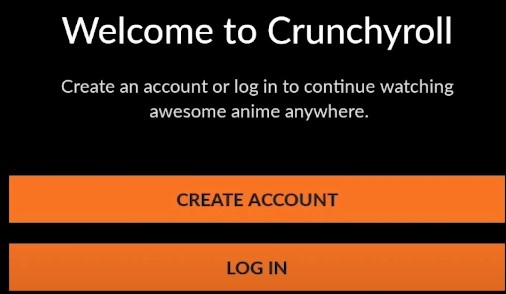 create account on Crunchyroll