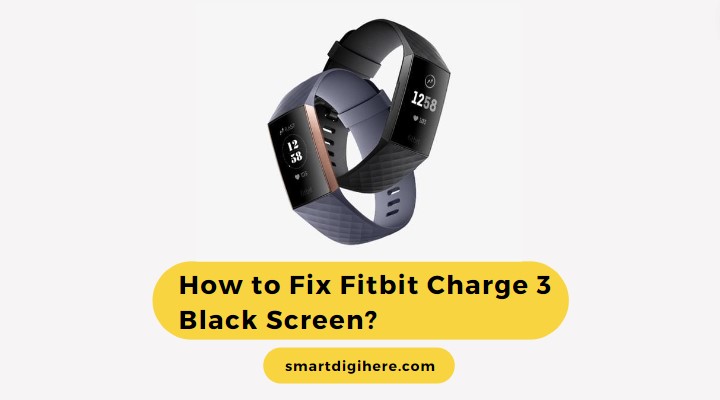 fitbit charge 3 black screen