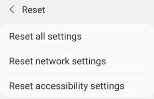 Reset Network Settings