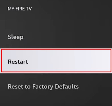 Restart Your FireStick