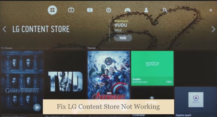 LG Content Store Not Working