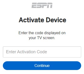 activate espn on sony tv